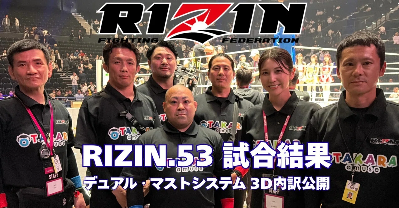 2026.5.10GLION ARENA KOBE「RIZIN.53」試合結果｜JMOC｜日本MMA審判機構