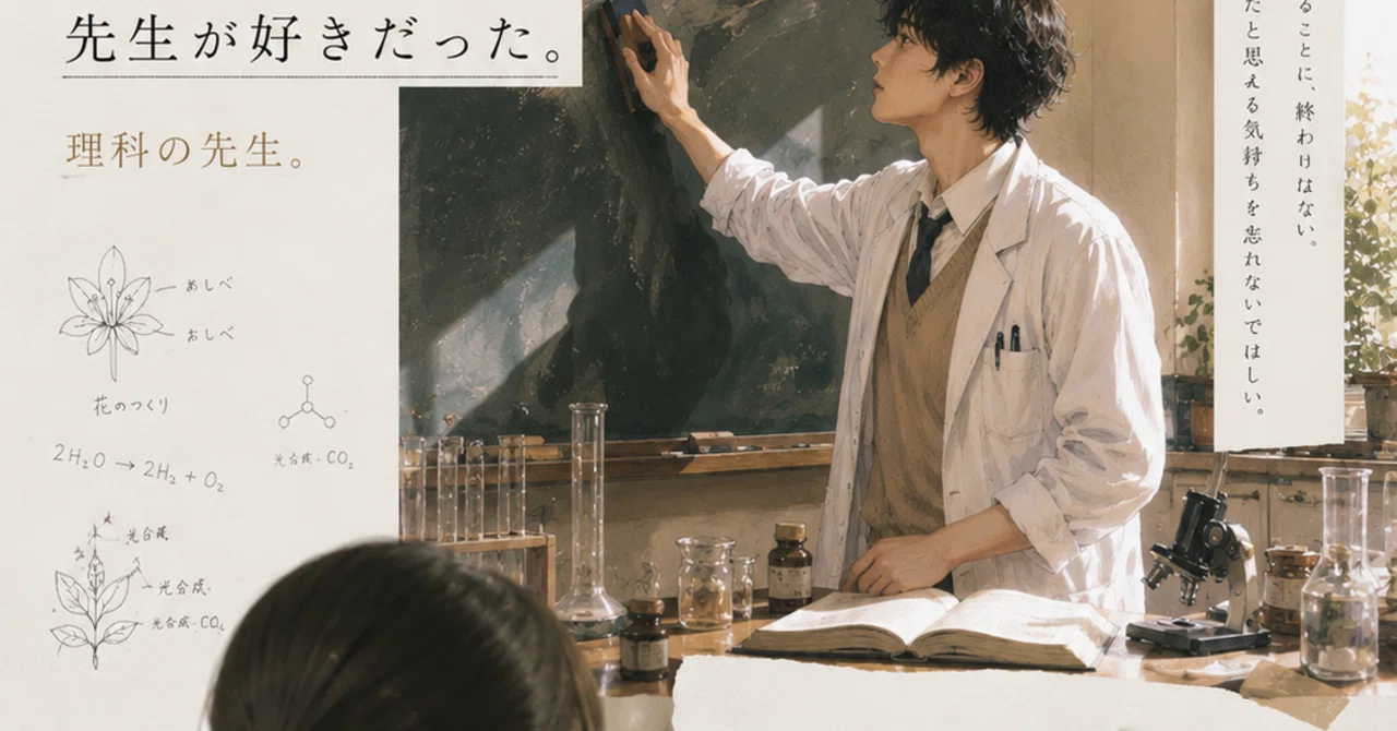 「黒板を消す先生が好きだった。」|Amou