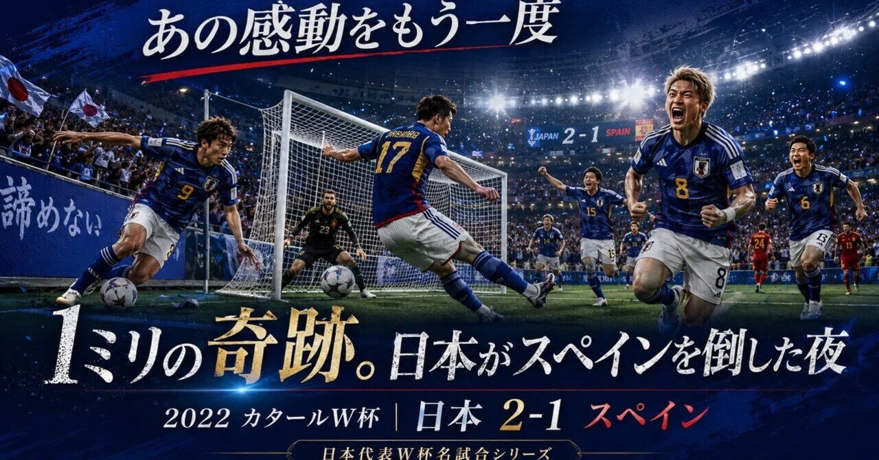 あの感動をもう一度｜1ミリの奇跡。日本がスペインを倒した夜｜W杯観戦