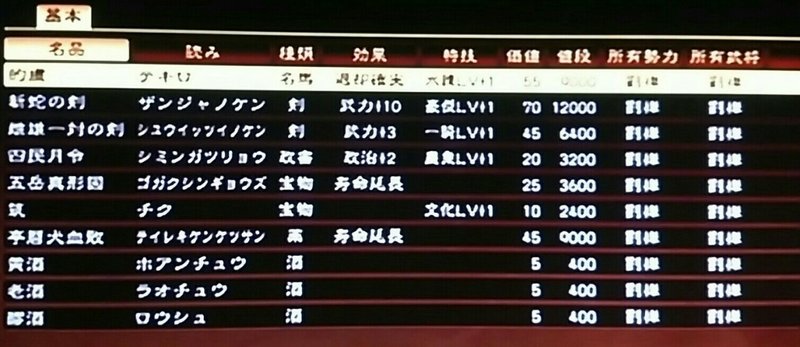 三国志13 劉禅育成中 水鏡 Note