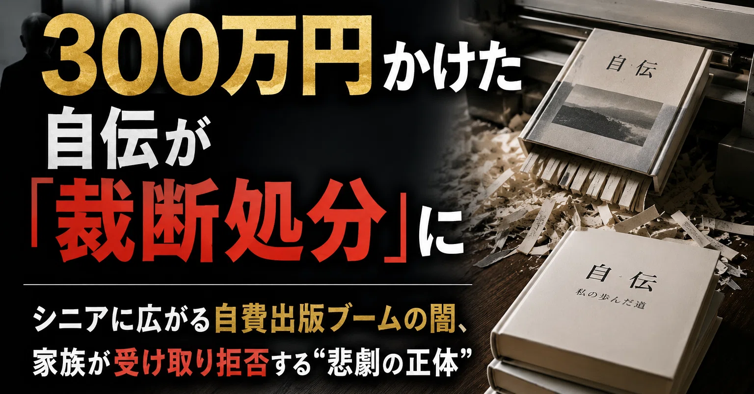 300万円かけた自伝」が裁断処分に…出版業界20年で感じたこと｜松尾昭仁