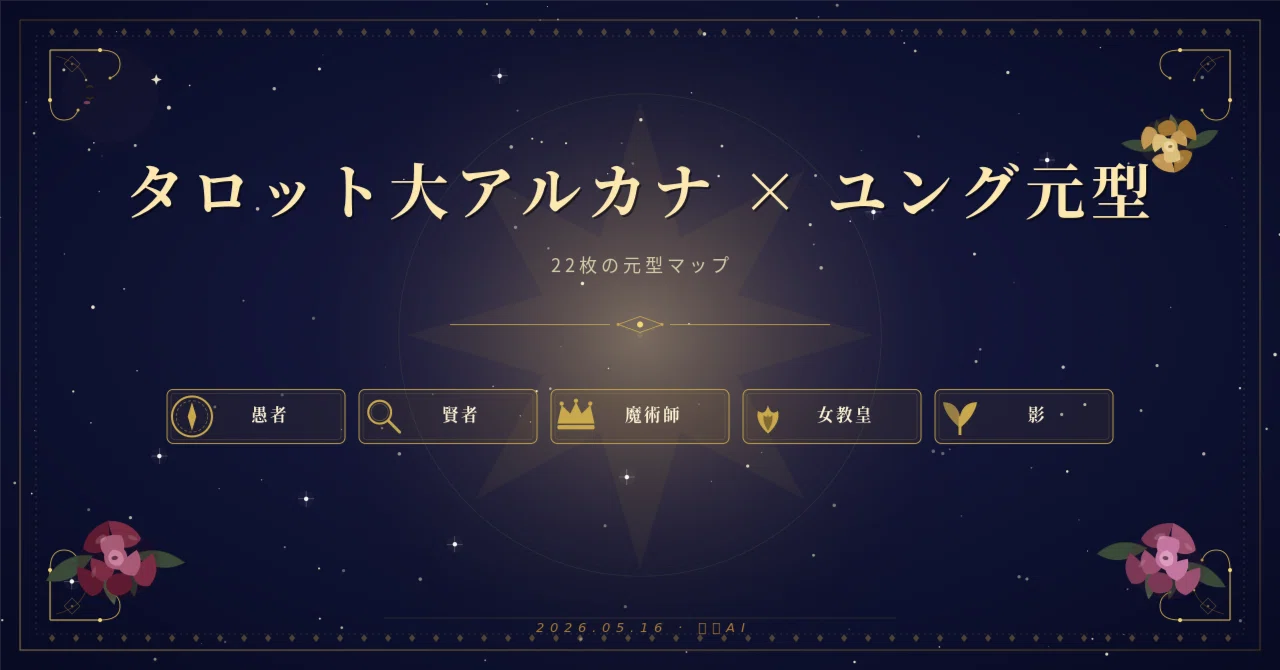 タロット大アルカナ22枚を「ユング元型」で読み解く完全マップ｜玄機AI
