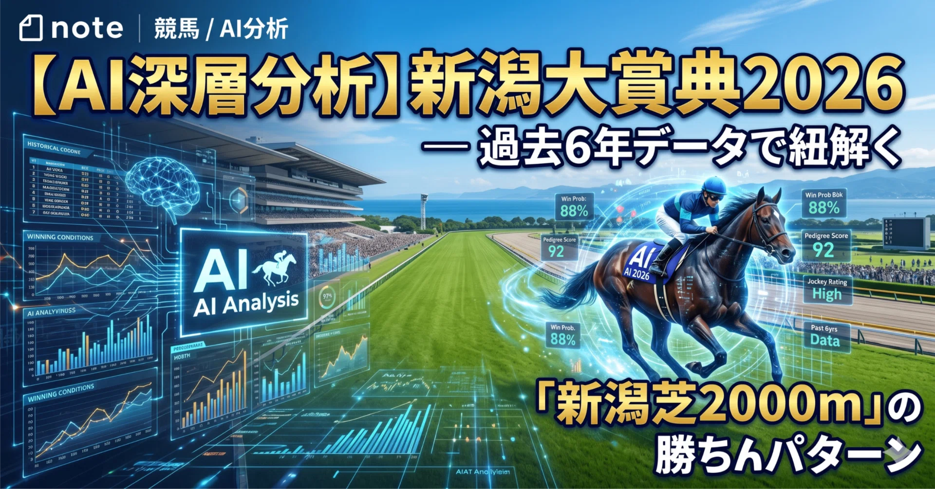 AI深層分析】新潟大賞典2026 — 過去6年データで紐解く「新潟芝2000m