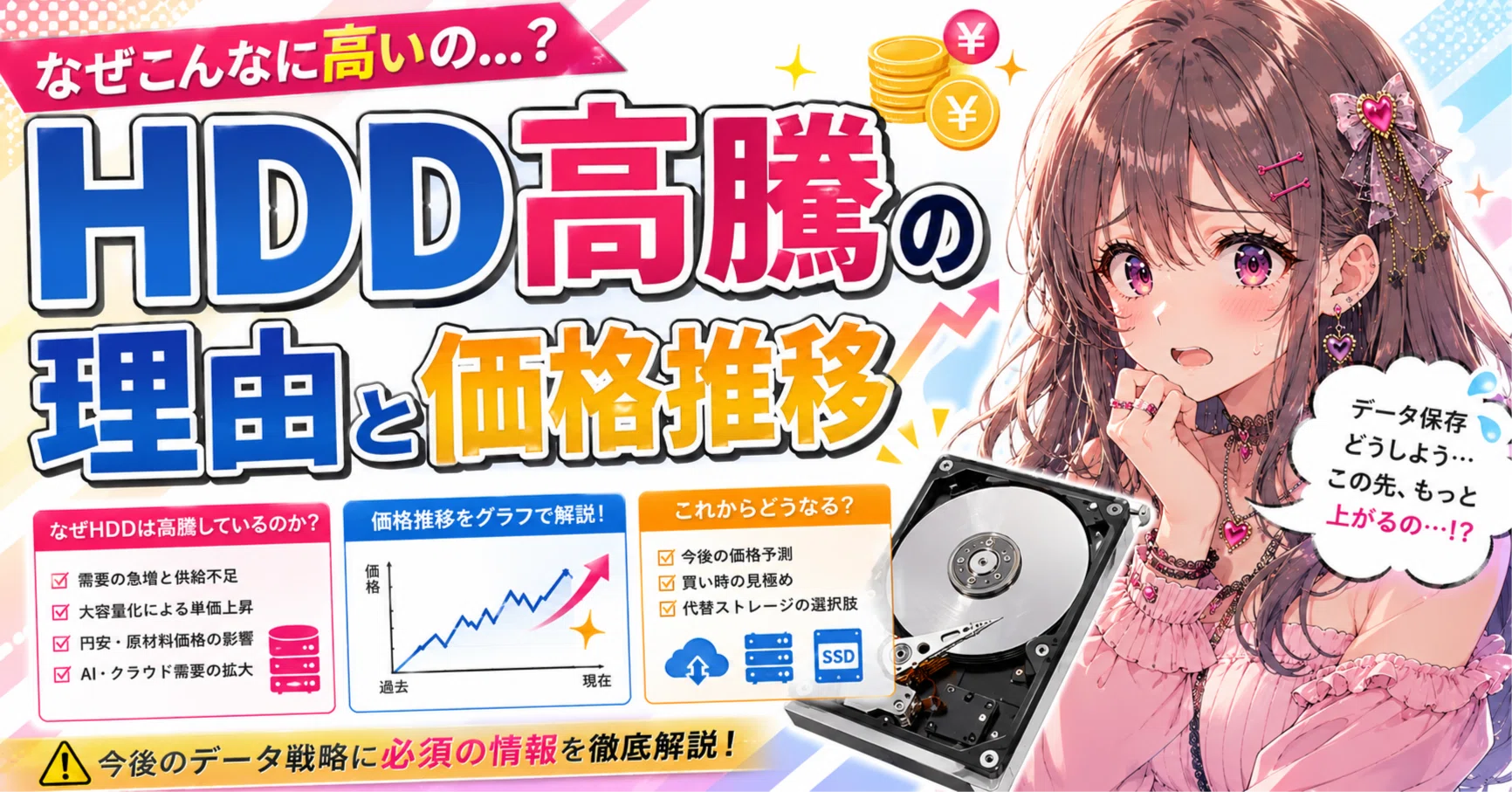 HDD高騰の理由と価格推移｜うつチャリンカー
