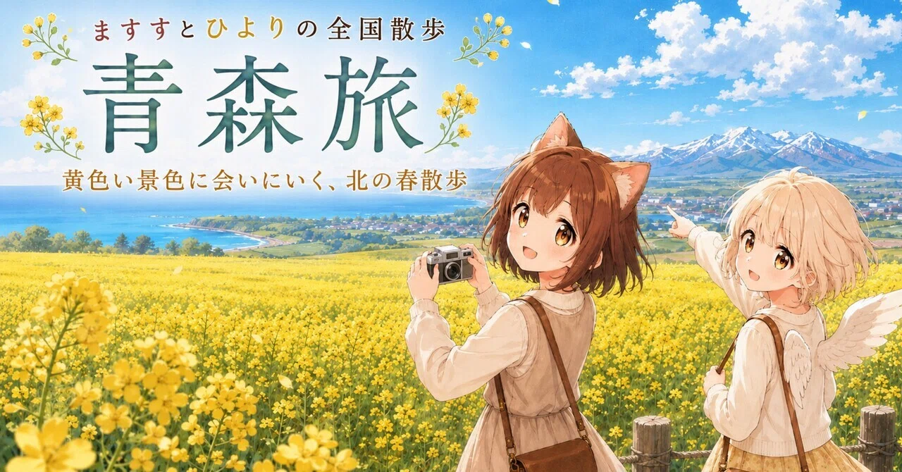 青森県の菜の花畑へ。黄色い景色に会いにいく、北の春さんぽ｜ますすと
