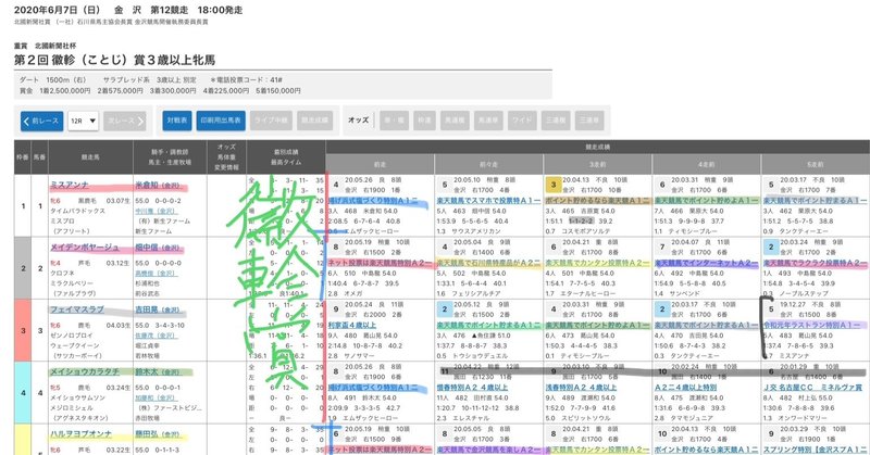 金沢競馬 12頭5分で読める徽軫賞 2020 全頭見解 ぺちのレースコース攻略本 Note