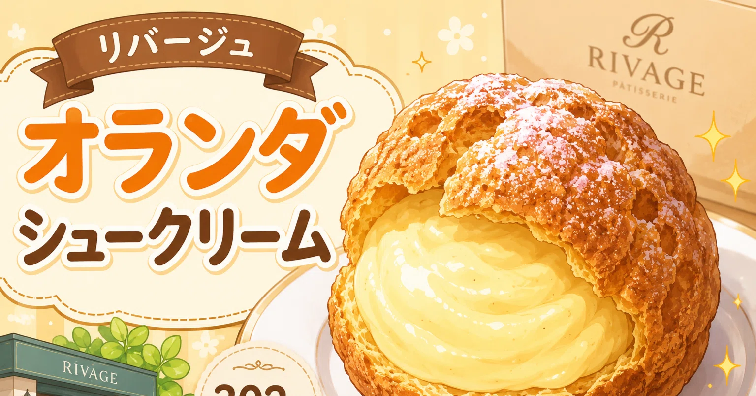 リバージュのシュークリームを食べてみた｜サクサク生地とカスタードは