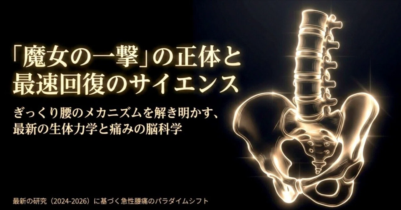 ぎっくり腰アングラー様 保存版】ぎっくり腰の正体とは？最新研究で判明した「魔女の一撃」の