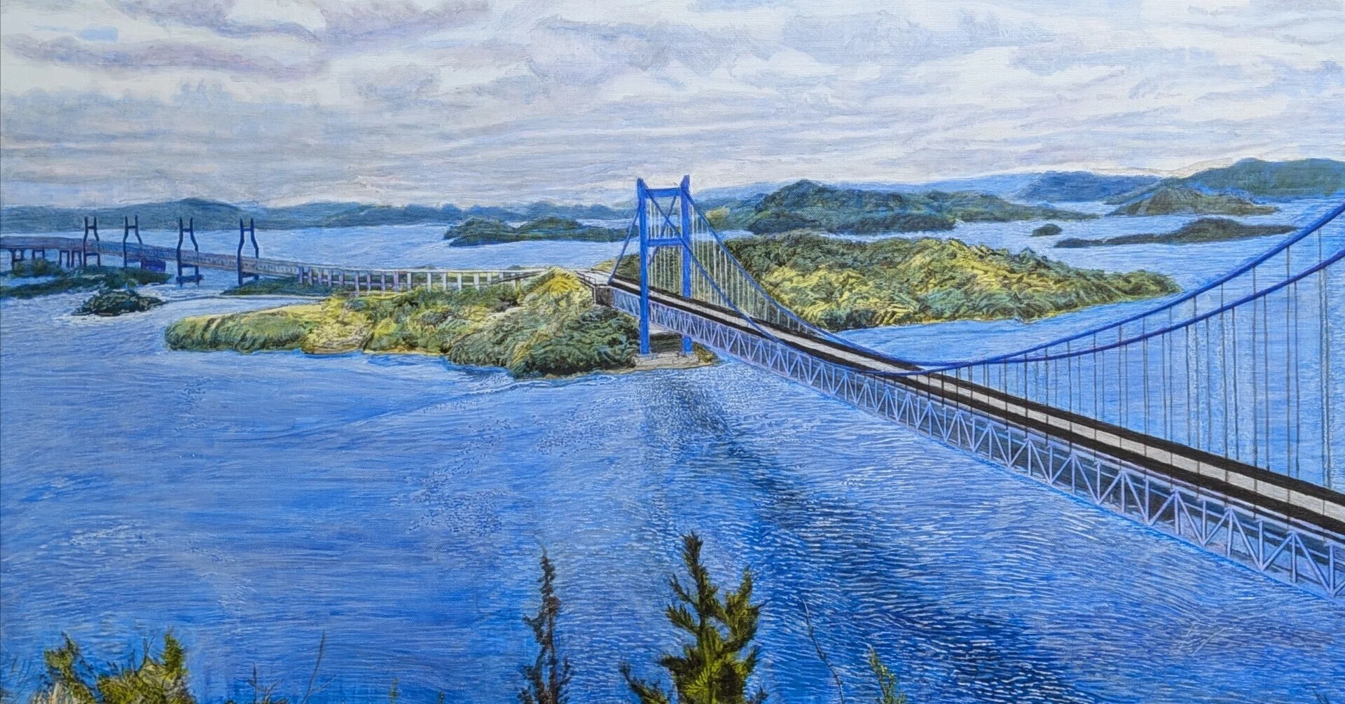 Step53】「雄観」アクリル画｜瑞島 魁祐（みずしま かいゆう）