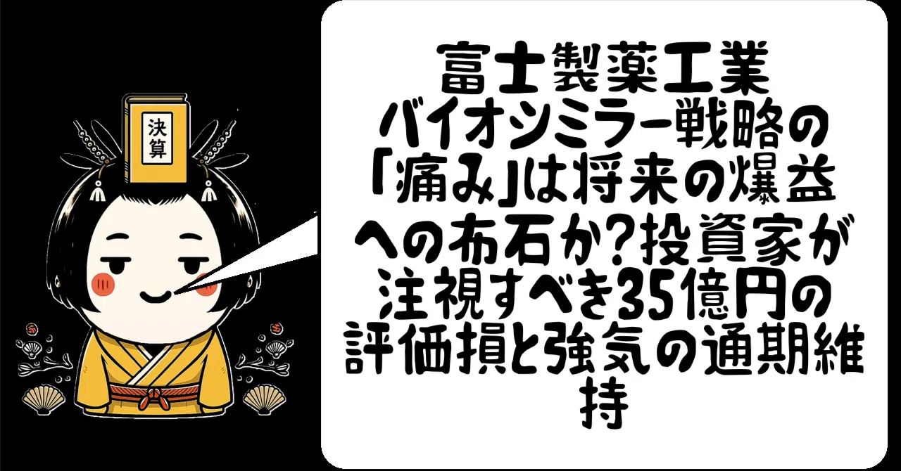 富士製薬工業（4554）：バイオシミラー戦略の「痛み」は将来の爆益への