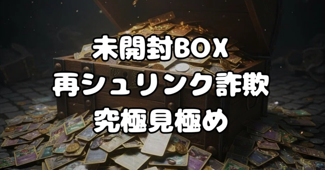 未開封BOX」を再シュリンク詐欺から守る究極の真贋見極め術｜ぽち