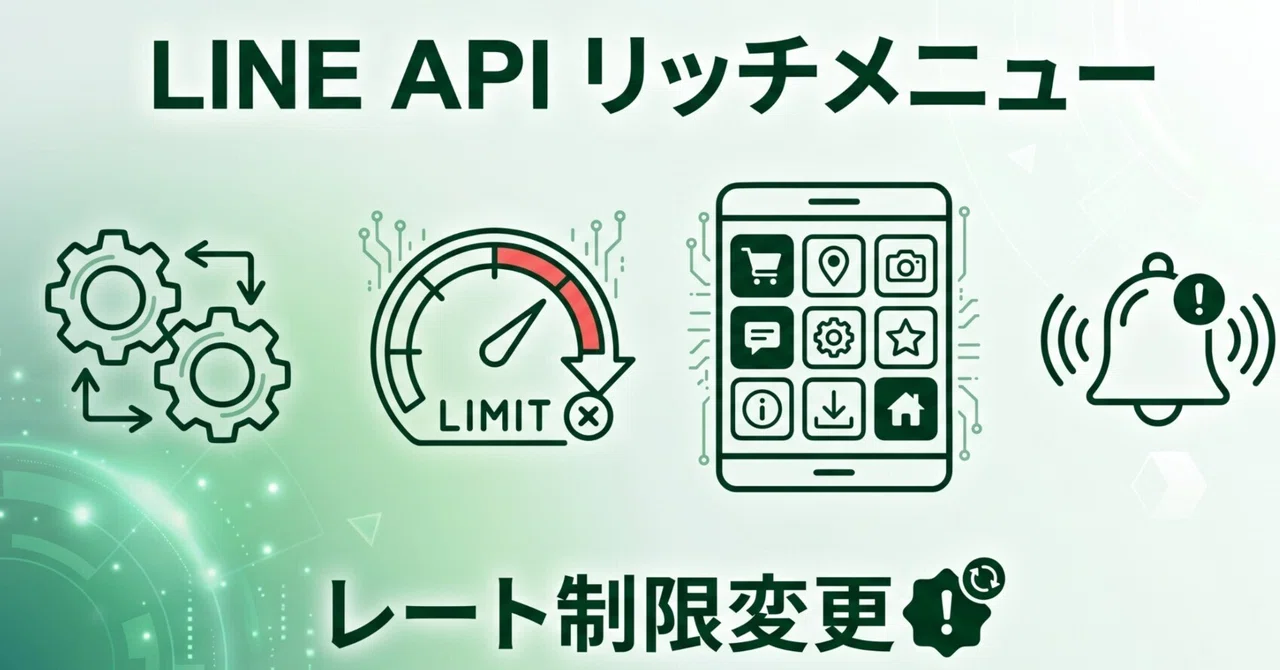 LINE運用の見落としを防ぐ！Messaging API「リッチメニューの配列を取得する」レート制限変更とは｜UZ APPSの部屋