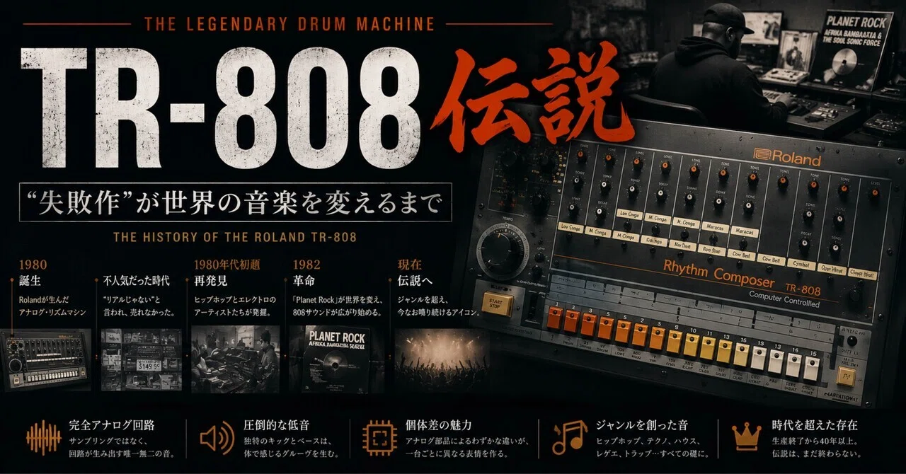 TR-808伝説“失敗作”が世界の音楽を変えるまで｜N15BASE