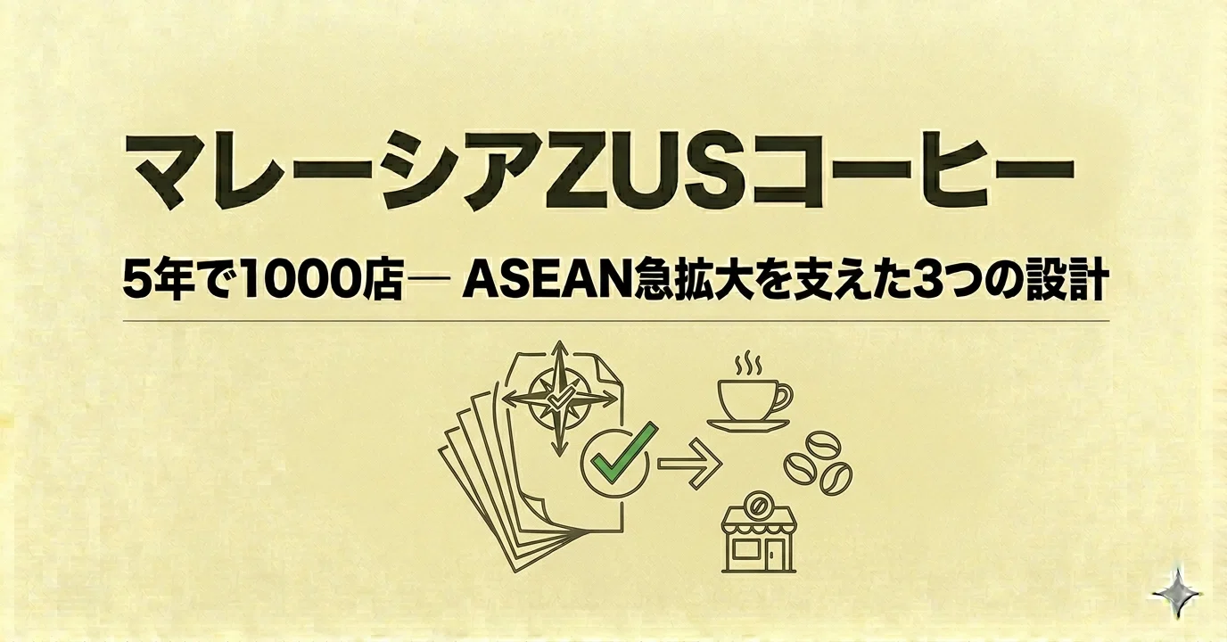 マレーシアZUSコーヒー、5年で1000店——ASEAN急拡大を支えた3つの設計