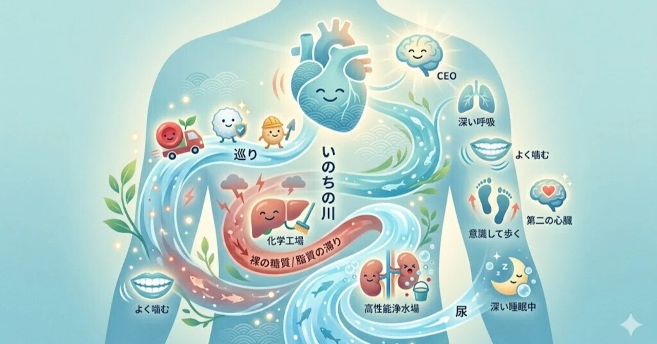 からだの中を流れる「いのちの川」。血液の正体と、大人の巡りを守る臓器たちの連携プレー|サワラ