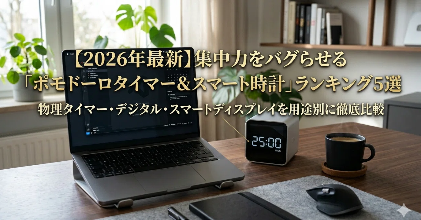 2026年最新】集中力をバグらせる「ポモドーロタイマー＆スマート時計