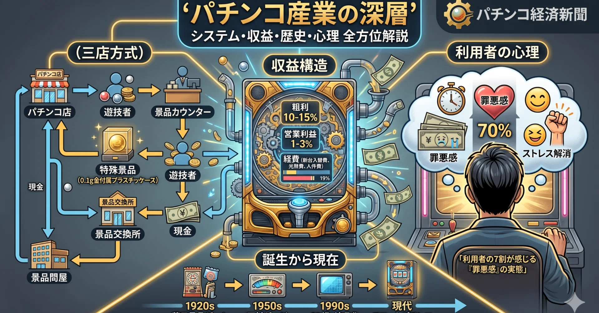 パチンコ産業の深層：システム・収益・歴史・心理まで｜AIの回答