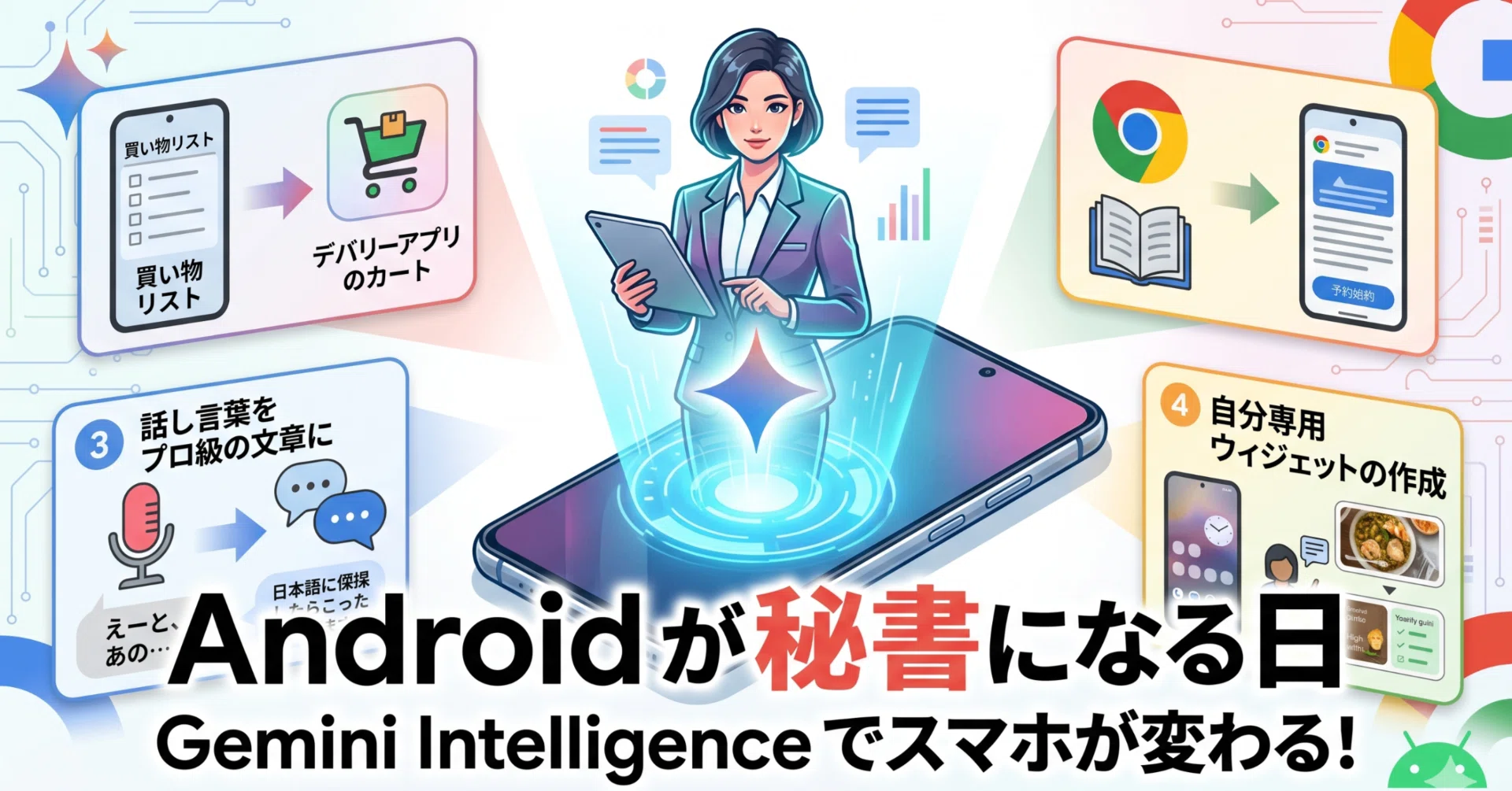 解説】Androidが秘書になる日。日常の無駄を削ぎ落とす「Gemini