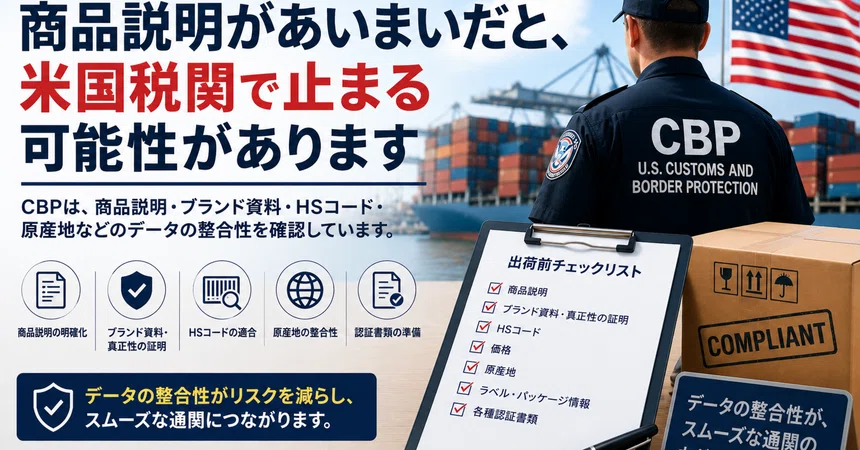 Vague product descriptions may lead to delays at U.S. Customs [CBP26-02 ...