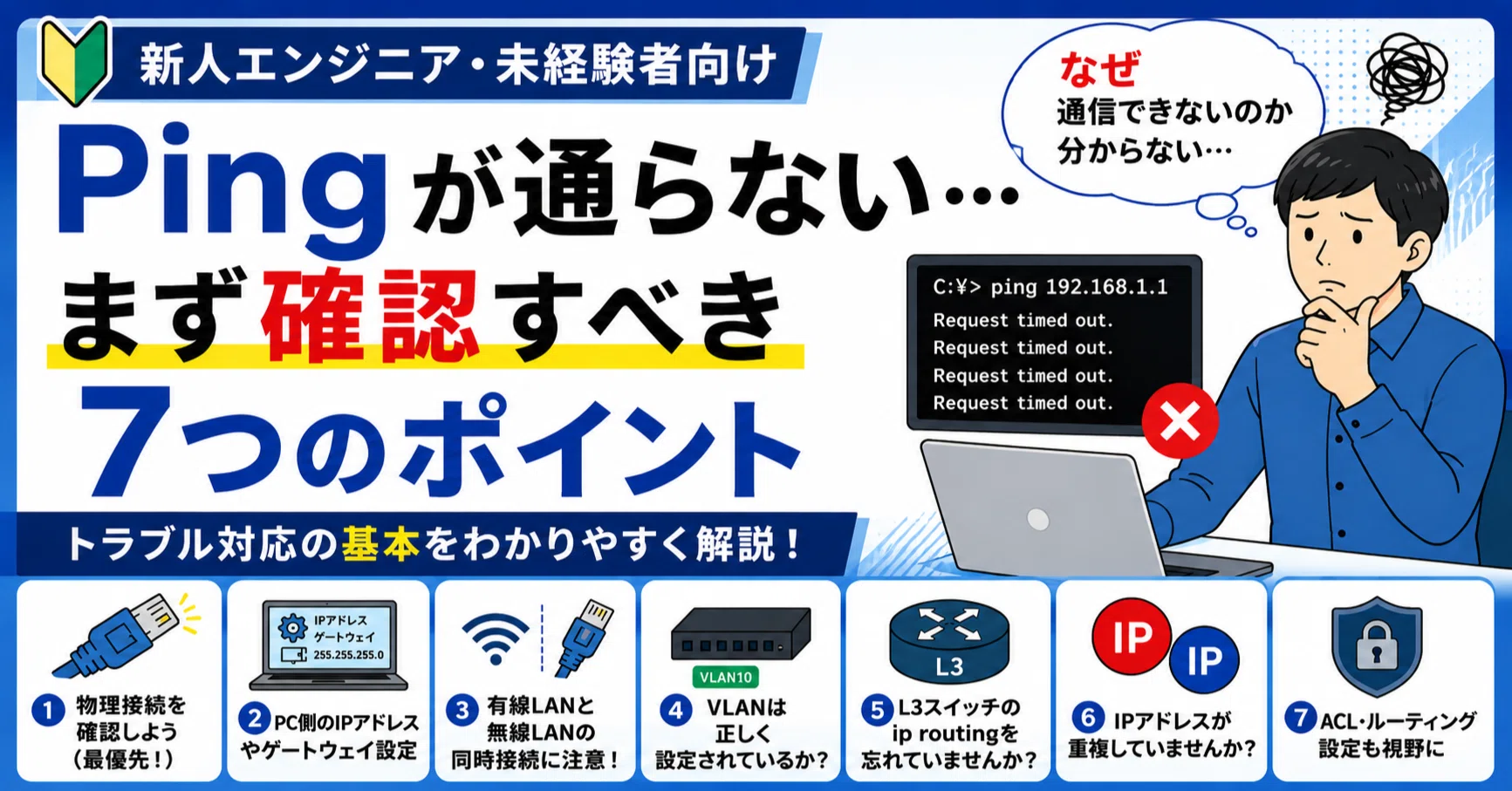 Pingが通らない…！ネットワークトラブル、基本の見直しリスト｜株式 