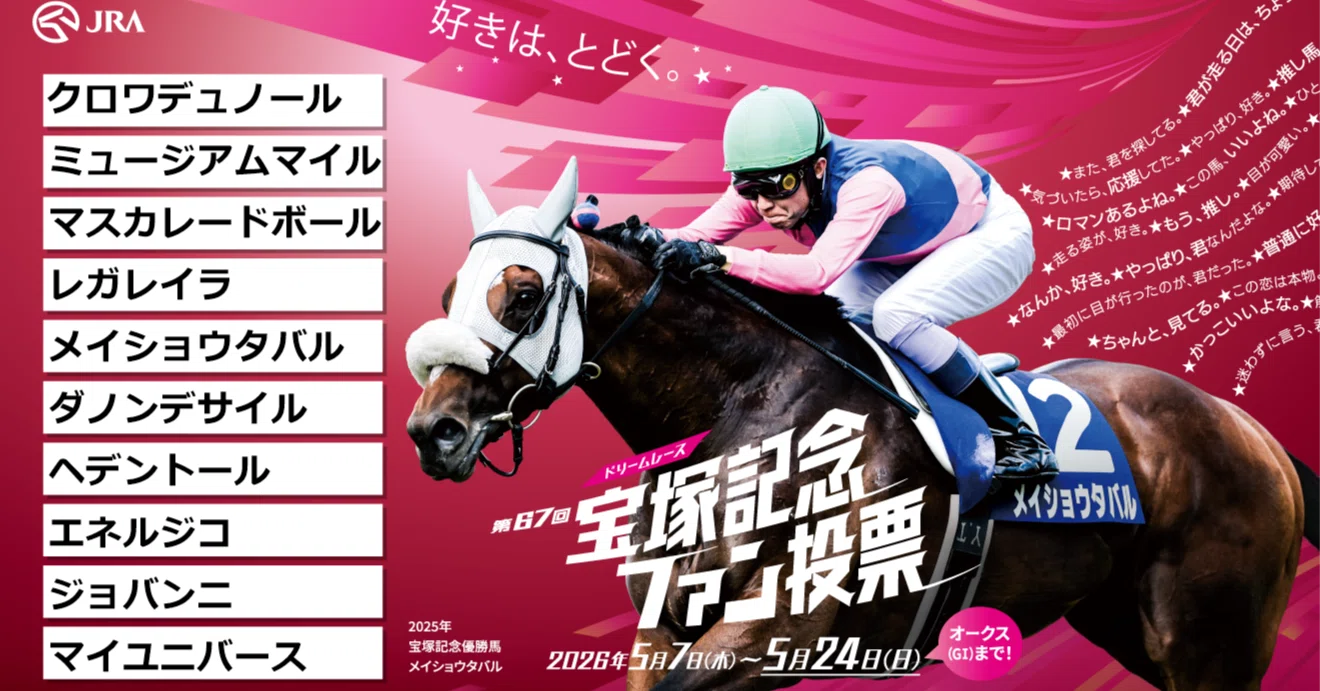 競馬】宝塚記念ファン投票2026（陸離なぎ編）｜さしす文庫の雑記帳