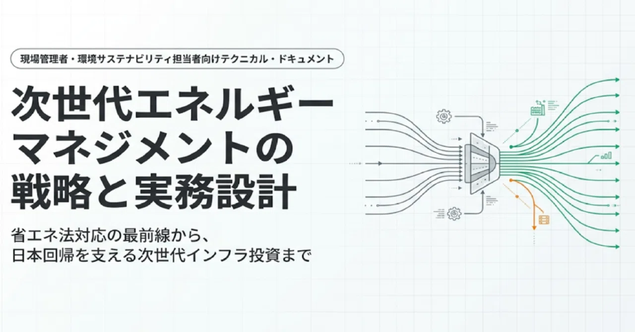 改定省エネ法》：次世代エネルギーマネジメントの戦略と実務設計：技術