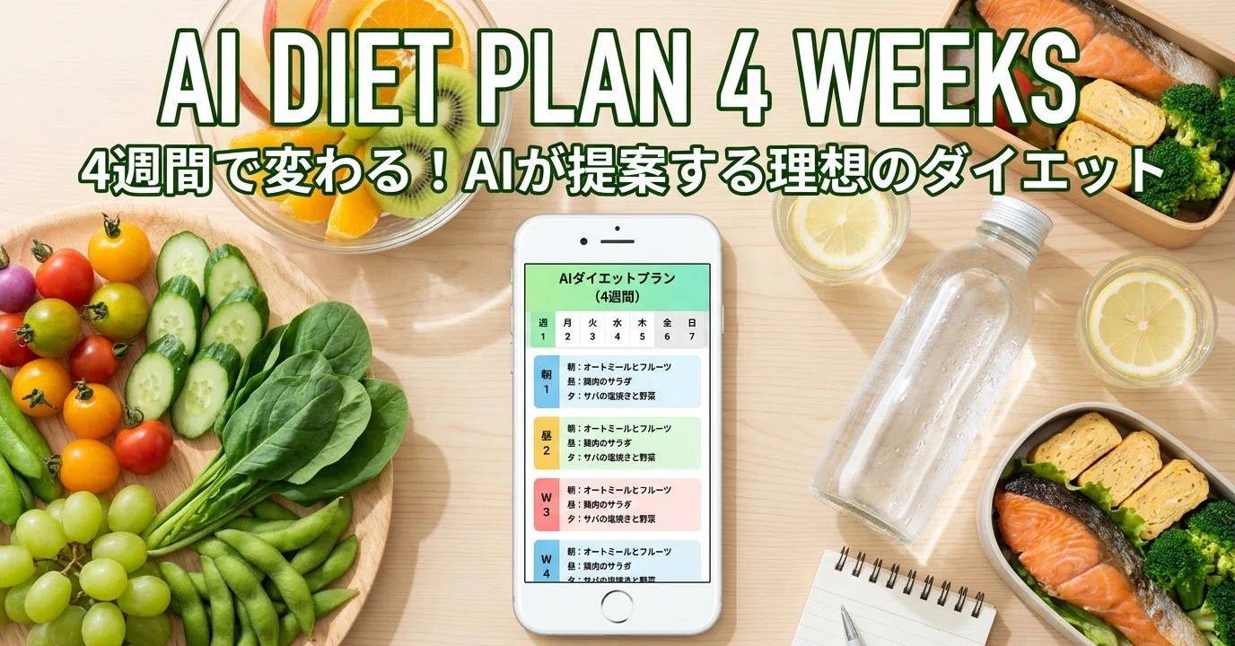 AIに4週間分のダイエット計画を丸投げ→忠実に実行してみた結果をガチ