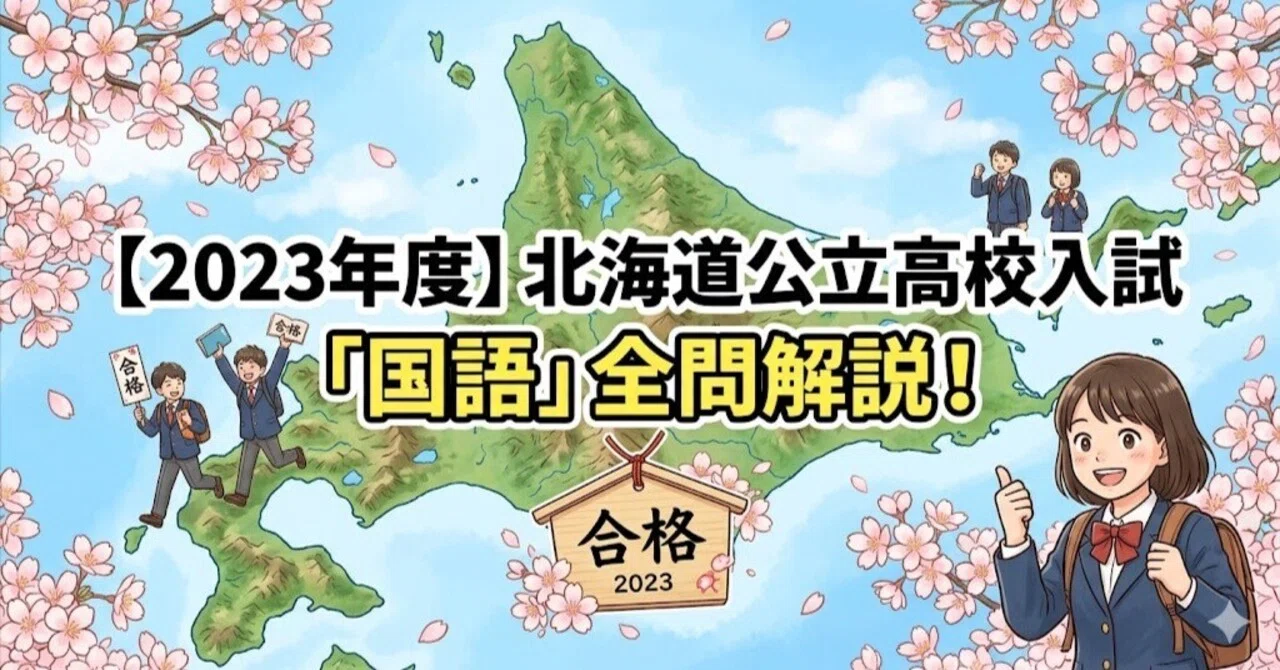 2023年度】北海道公立高校入試「国語」全問解説！合格へのポイント徹底