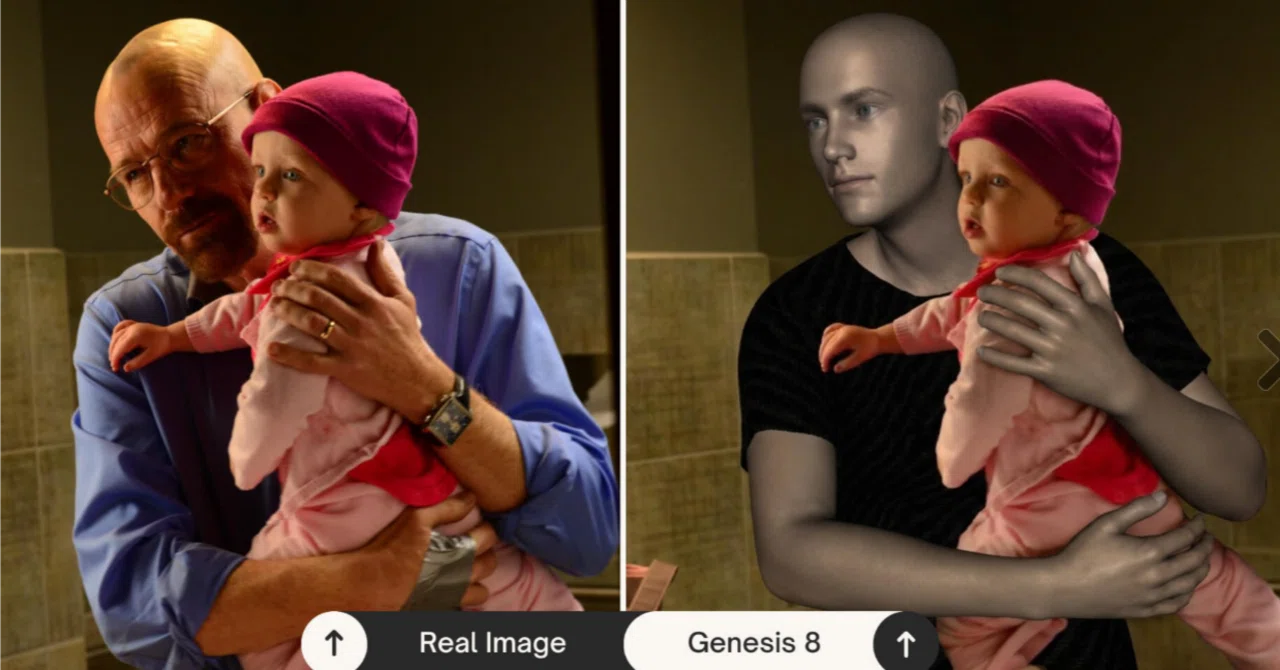 画像からDazフィギュアポーズ作成Image to Genesis 8/9 Pose Generator