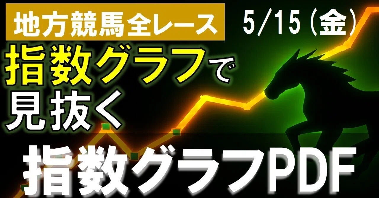 🏇【2026/5/15(金) 地方競馬】指数グラフで読み解く予想支援PDF