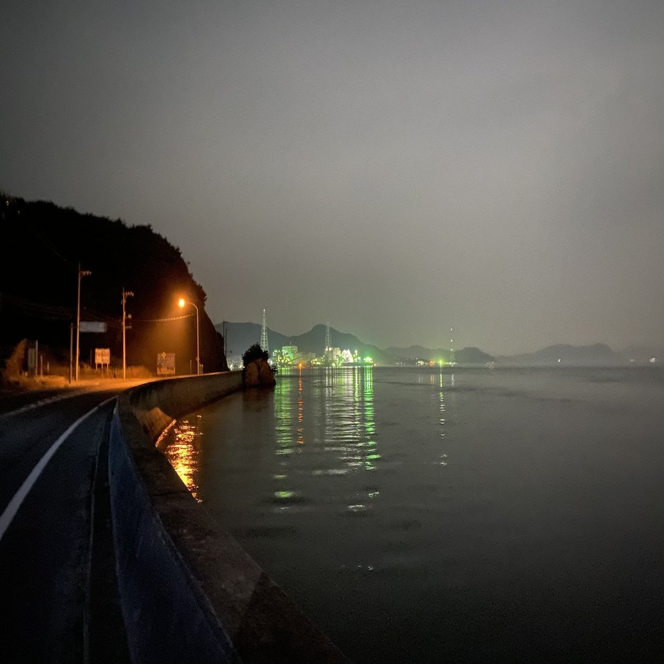 夜景 海沿いドライブ（竹原→安芸幸崎）｜竹原レーダー 【毎日投稿】