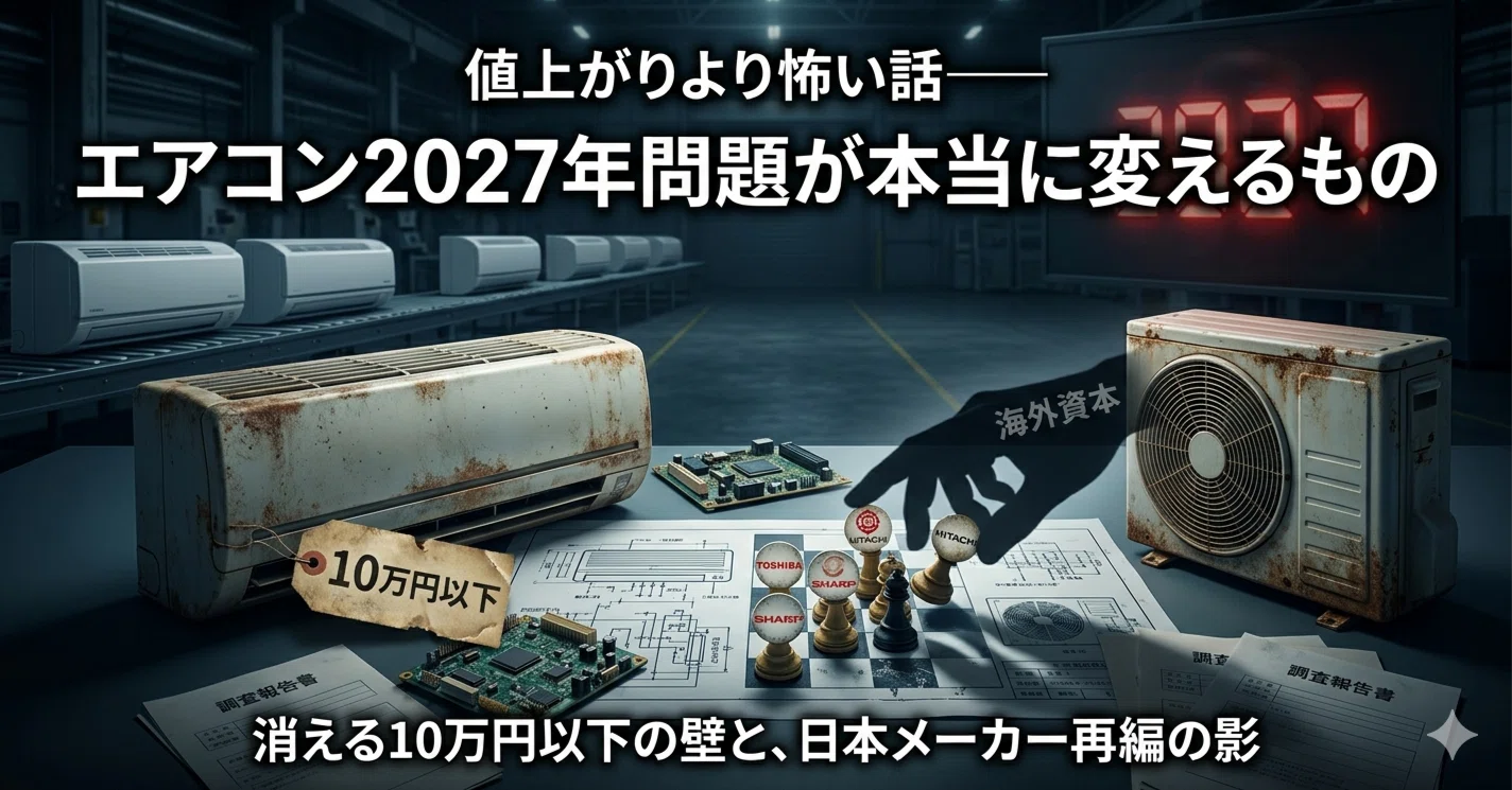 値上がりより怖い話――エアコン2027年問題が本当に変えるもの｜広く浅く 