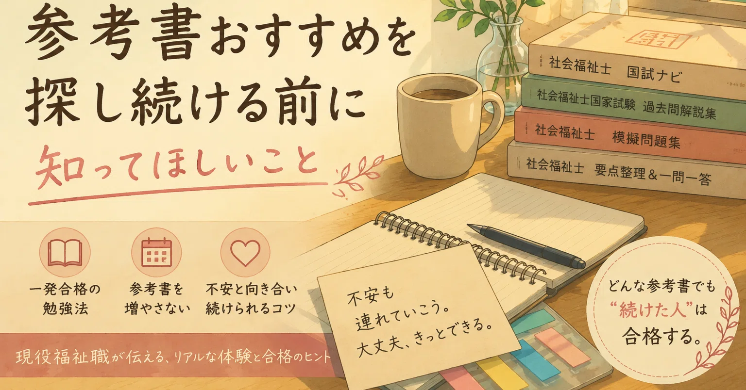 社会福祉士国家試験】おすすめ参考書を探し続ける前に知ってほしいこと 
