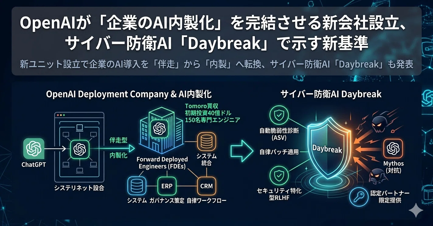 2026/05/14 AI最新ニュース：OpenAIが「企業のAI内製化」を完結させる
