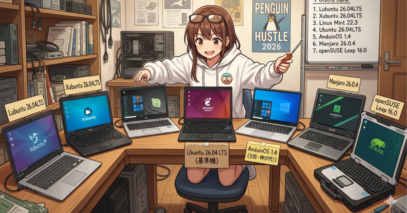 2026年押入れマシンから2ndPC復活Linux Distribution Best7更新