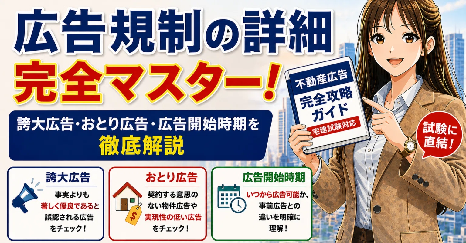 宅建】広告規制の詳細 完全マスター｜宅建一発合格 宅建女子 葵🌱