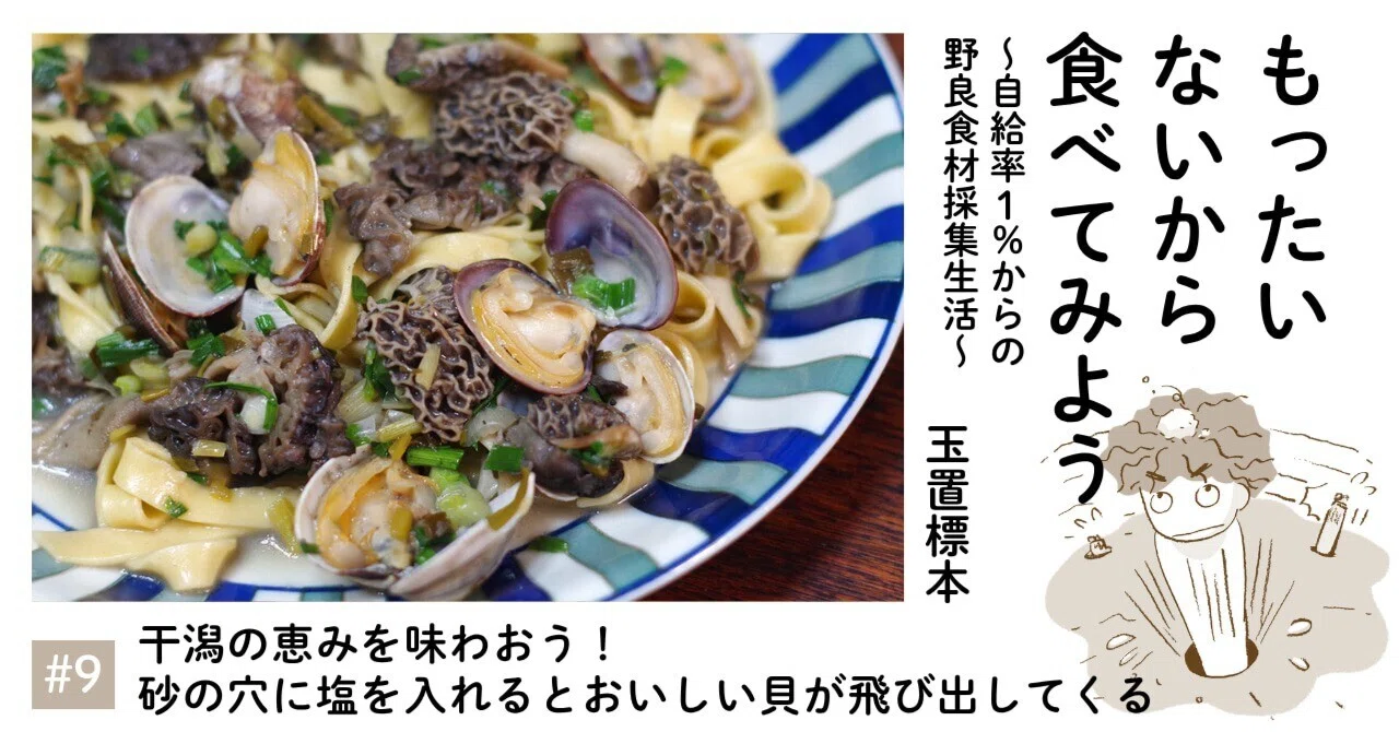 第9話 干潟の恵みを味わおう！ 砂の穴に塩を入れるとおいしい貝が 