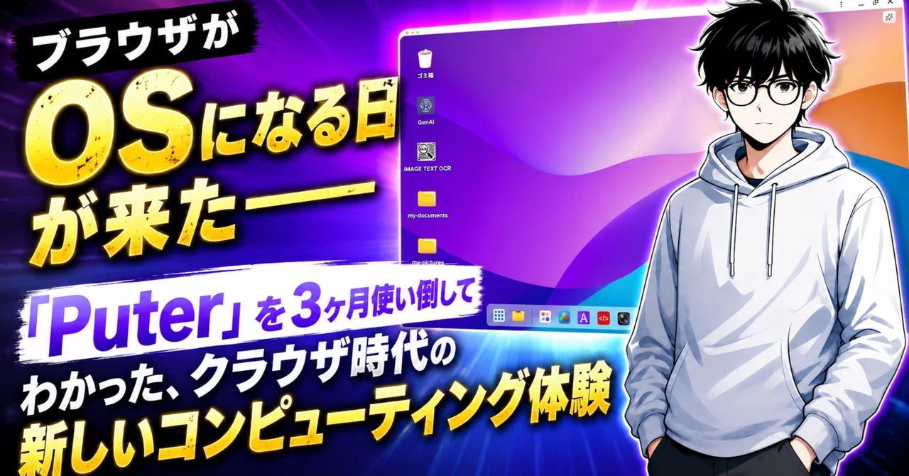 ブラウザがOSになる日が来た──「Puter」を3ヶ月使い倒してわかった、クラウザ時代の新しいコンピューティング体験|Silver LifeStyle