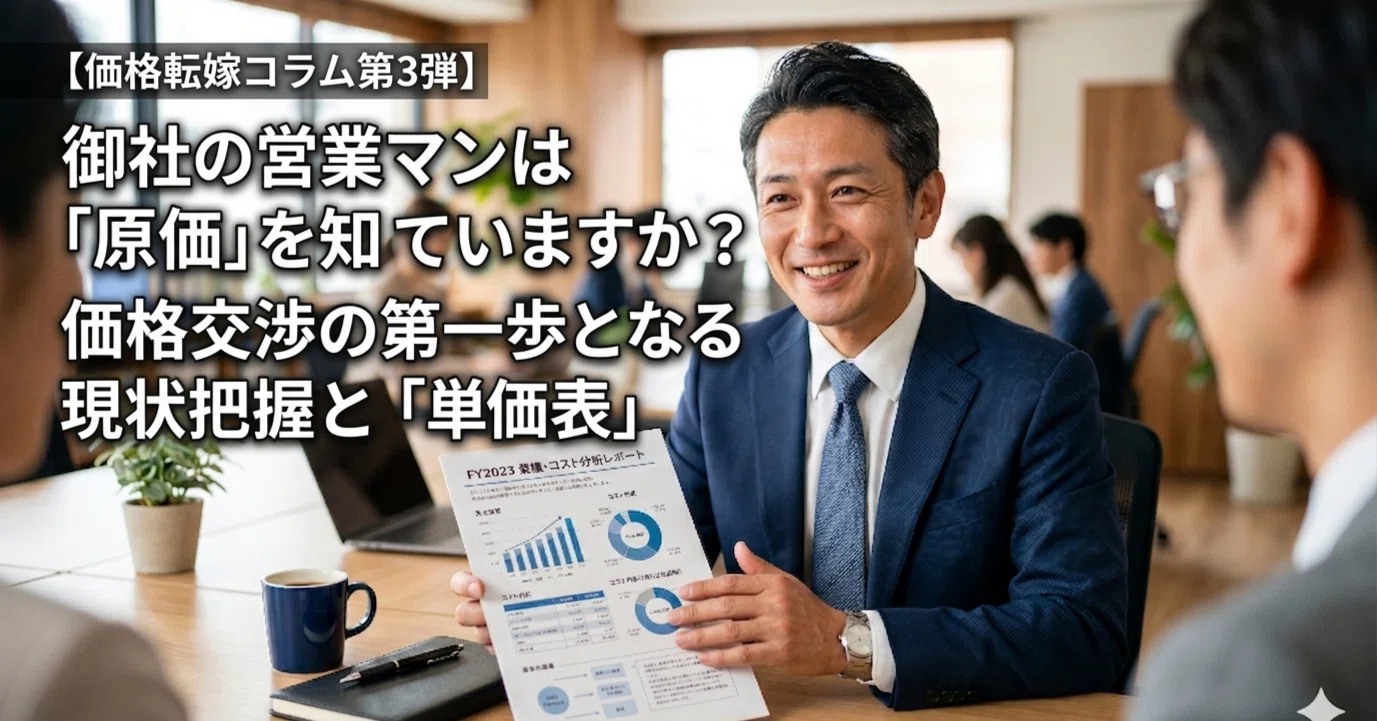 御社の営業マン、「原価」を知っていますか？〜価格交渉の第一歩は、外