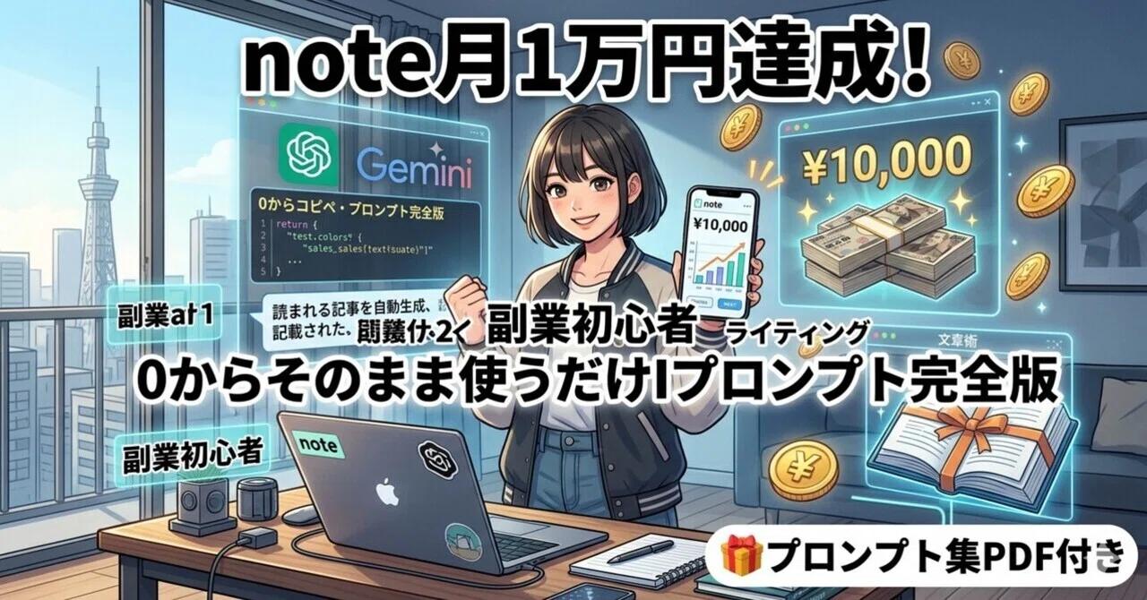 ななせまる(プロフ必読)ページ 完全コピペ】思考ゼロからnoteで月1万円。そのまま使える「魔法のAI