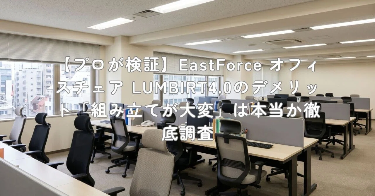 プロが検証】EastForce オフィスチェア LUMBIRT4.0のデメリット 