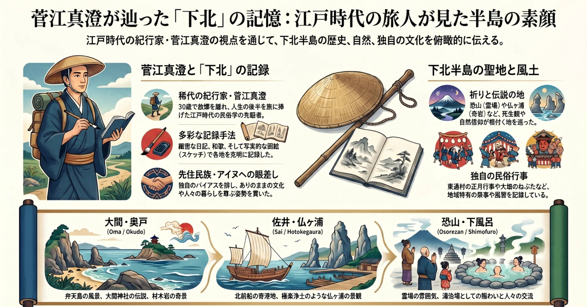 200年前の「ノマド」が見た最果ての桃源郷：菅江真澄と歩く下北半島 