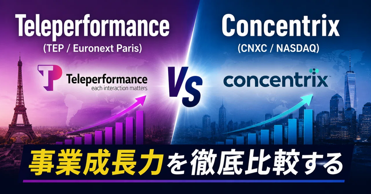 Teleperformance（TEP / Euronext Paris）vs Concentrix（CNXC / NASDAQ）— 事業成長 ...