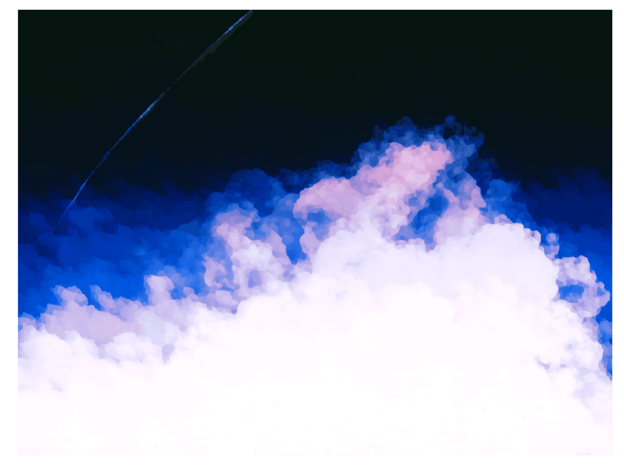 Procreateの雲ブラシで空を描いてみる いお イラスト描いてます フォロバ100 Note