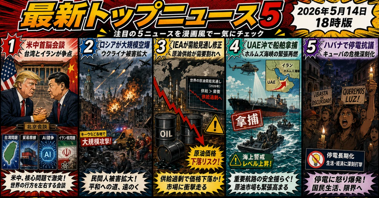 📰AIが選んだ夕方のニュース（2026年5月14日）｜hiroSTYLE