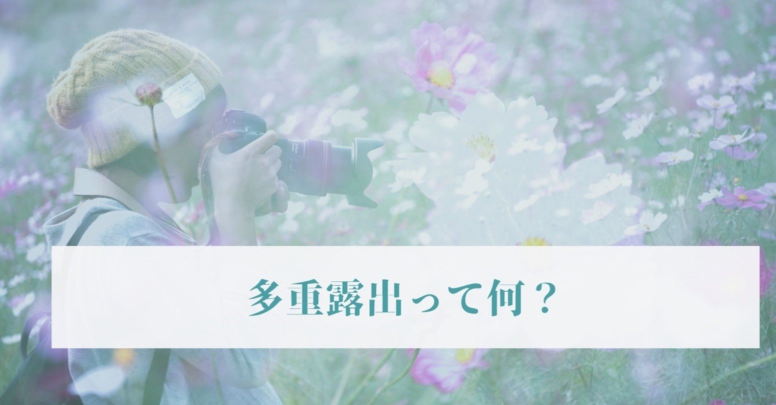 今話題の多重露光 多重露出 って Kanohayasaka Note