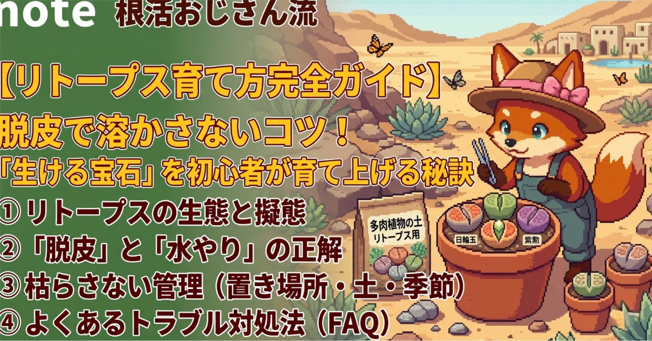リトープス育て方完全ガイド】脱皮で溶かさないコツは？「生ける宝石