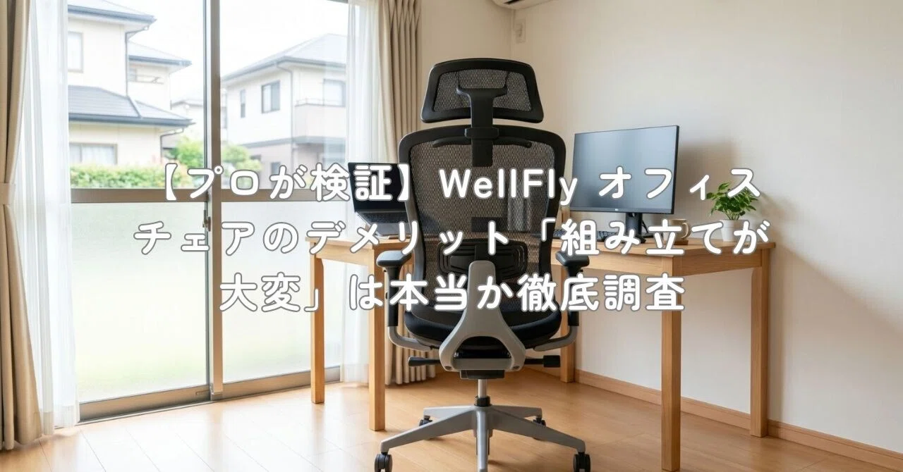 プロが検証】WellFly オフィスチェアのデメリット「組み立てが大変」は 