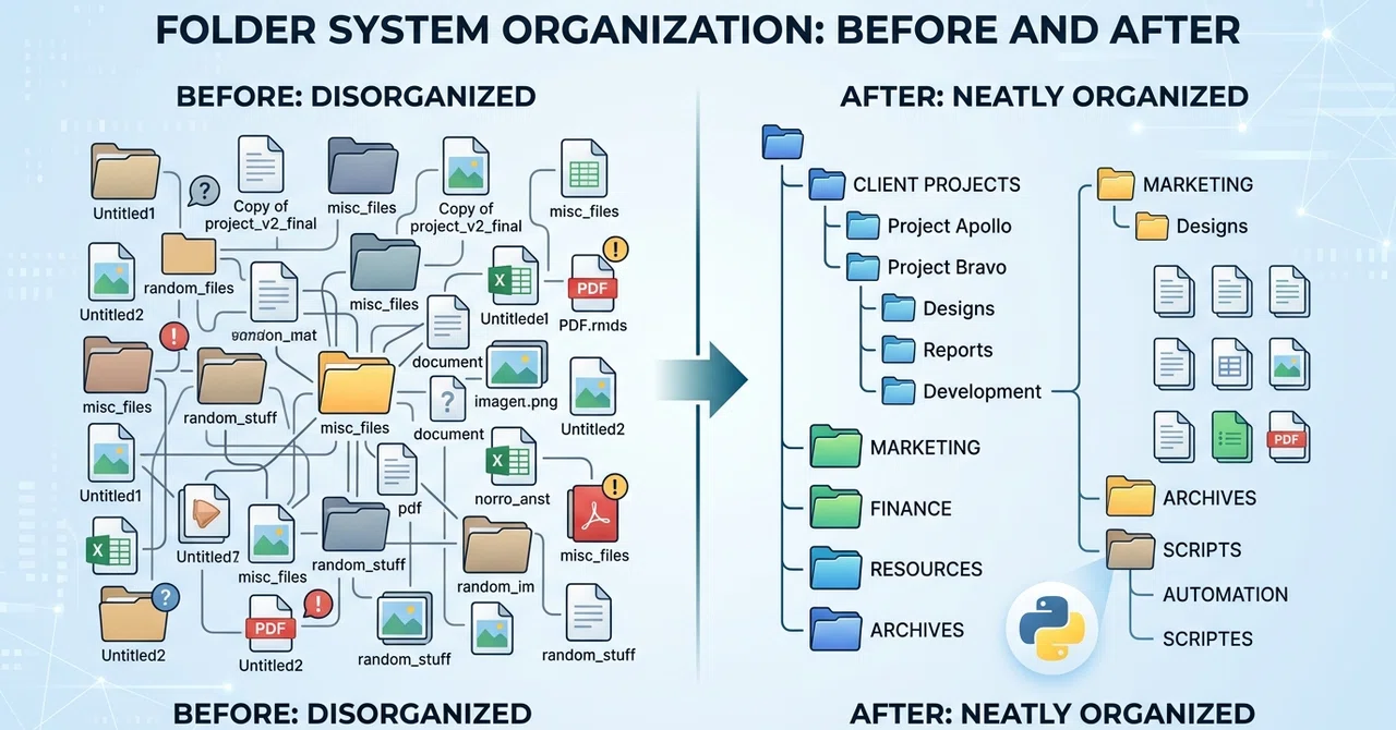 Automating File Organization with Python | How to Build a Folder ...