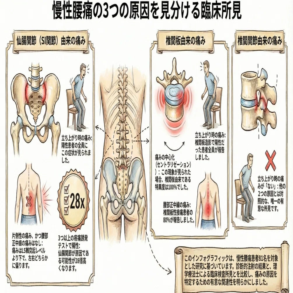 62）慢性腰痛の”犯人”を見抜け！臨床所見と3つの痛みの原因を紐解｜LEYLIT